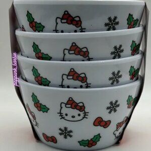 Hello Kitty Christmas Plastic Mini Bowls‎ Set of 4